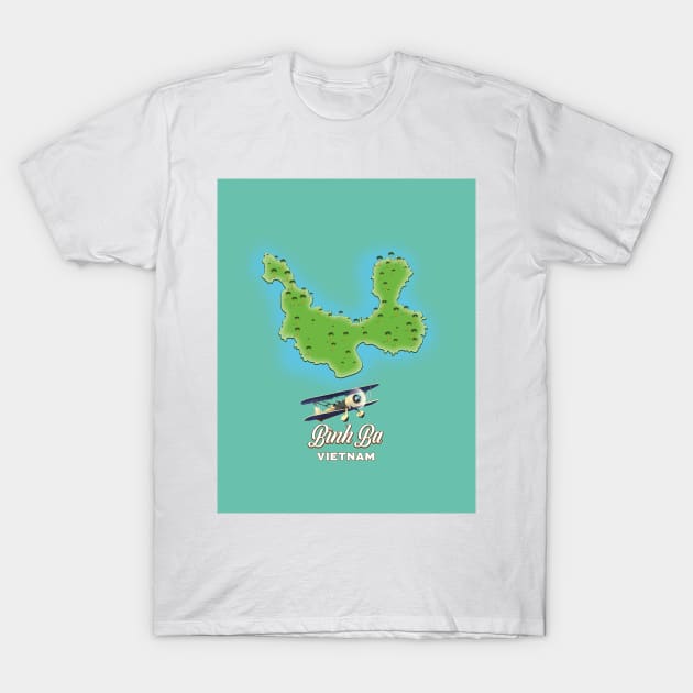 Bình Ba Island map Vietnam T-Shirt by nickemporium1